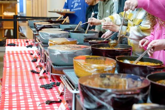 Row of Chilis being tasted