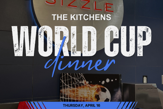 Photo of soccer jerseys promoting the Dinner