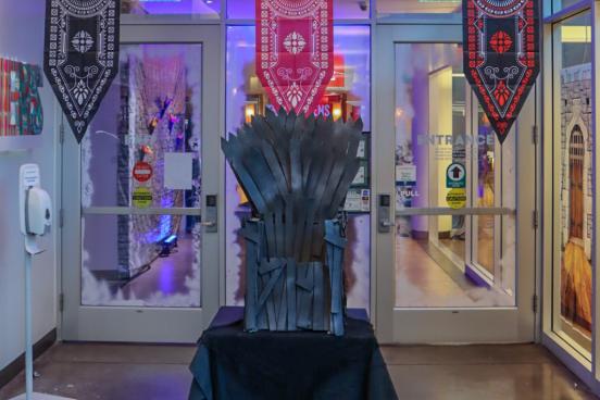 Doorway entrance with Game of Thrones decor
