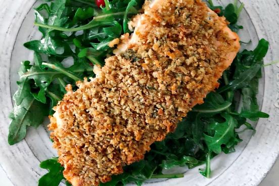 herb crusted salmon