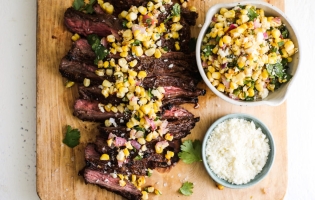 Flank Steak and Mexican Street Corn