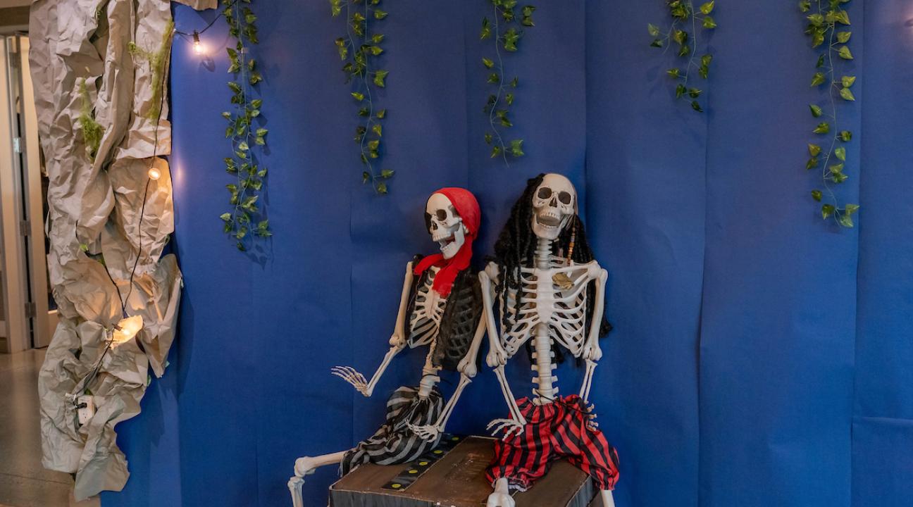 two pirate skeletons