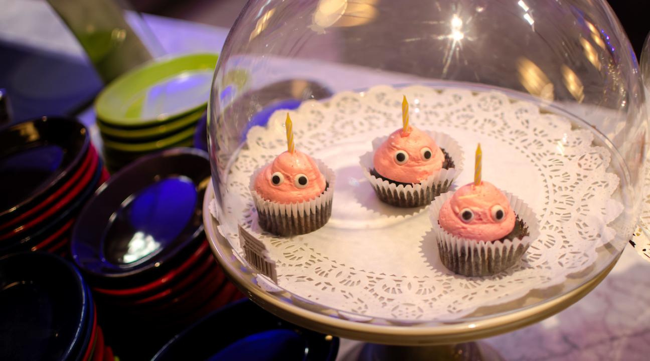 cupcakes with pink frosting