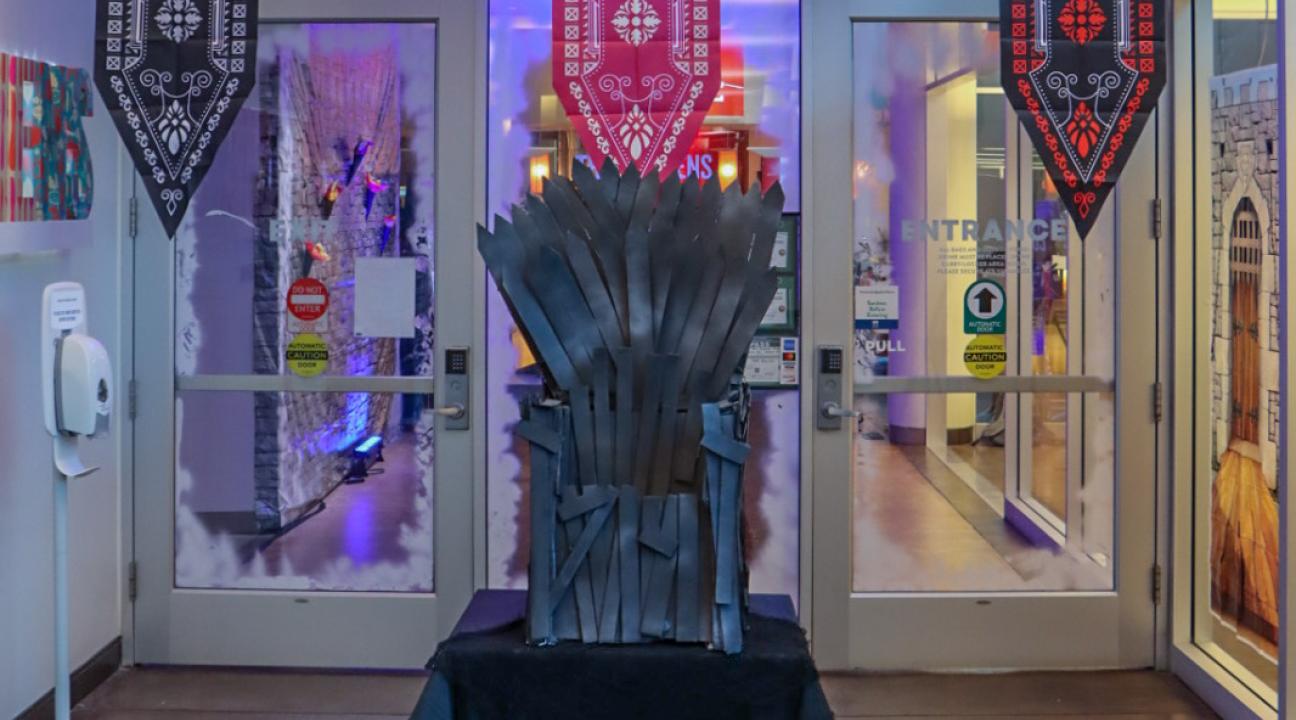 Doorway entrance with Game of Thrones decor