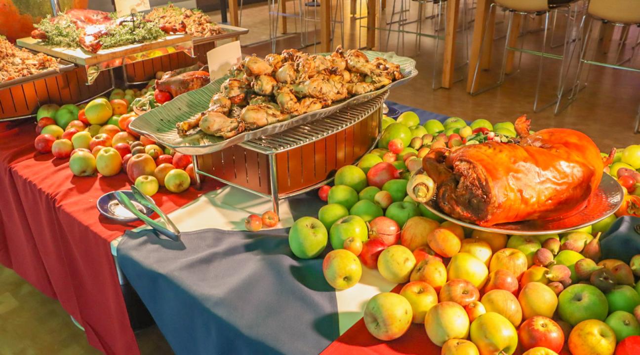 Buffet full of various food