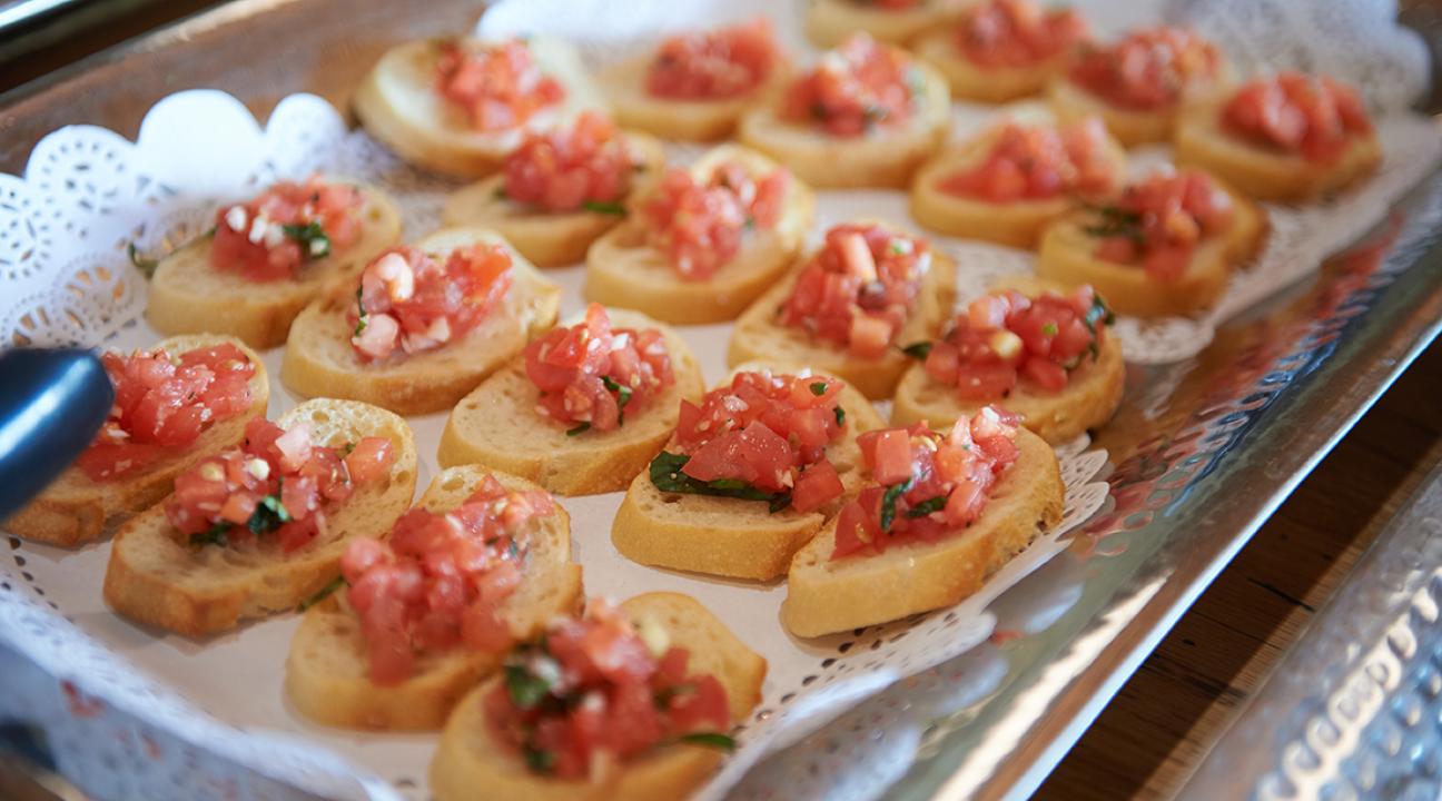 Plate of bruschetta
