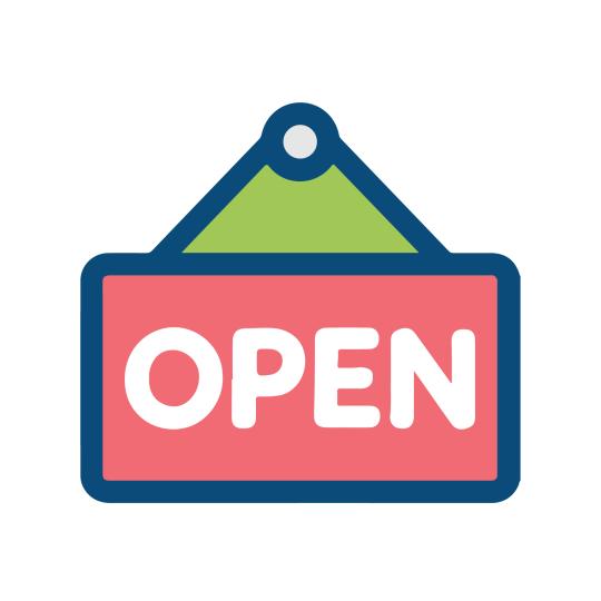 open sign