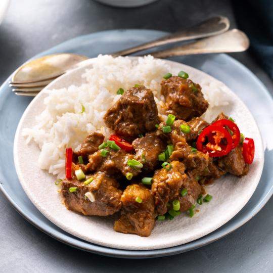 Spicy Pork Adobo and Coconut Rice