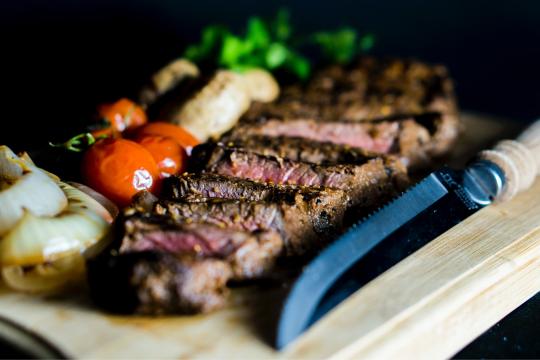 Chimichurri Steak with Grilled Caesar Salad