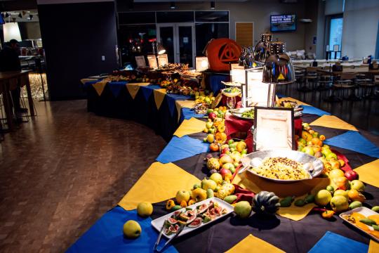 a table with an abundance of food