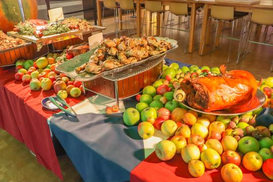 Buffet full of various food