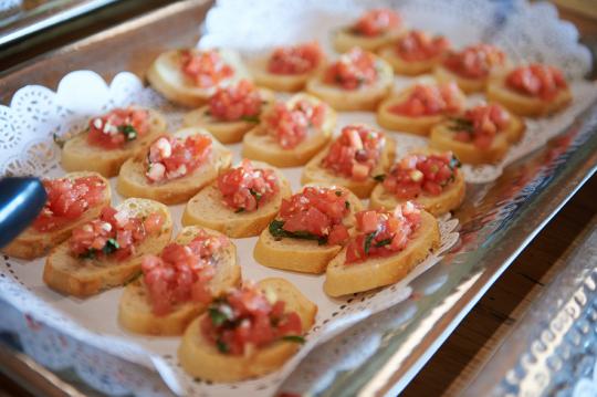 Plate of bruschetta