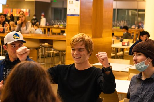 Student excited