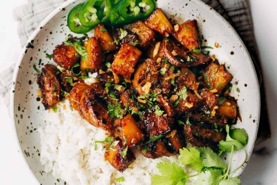 Spicy Pork Adobo with Coconut Rice